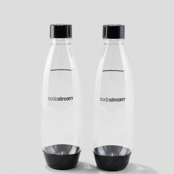 Dishwasher Safe 1L Black Fuse Bottle Twin Pack SodaStream New Zealand