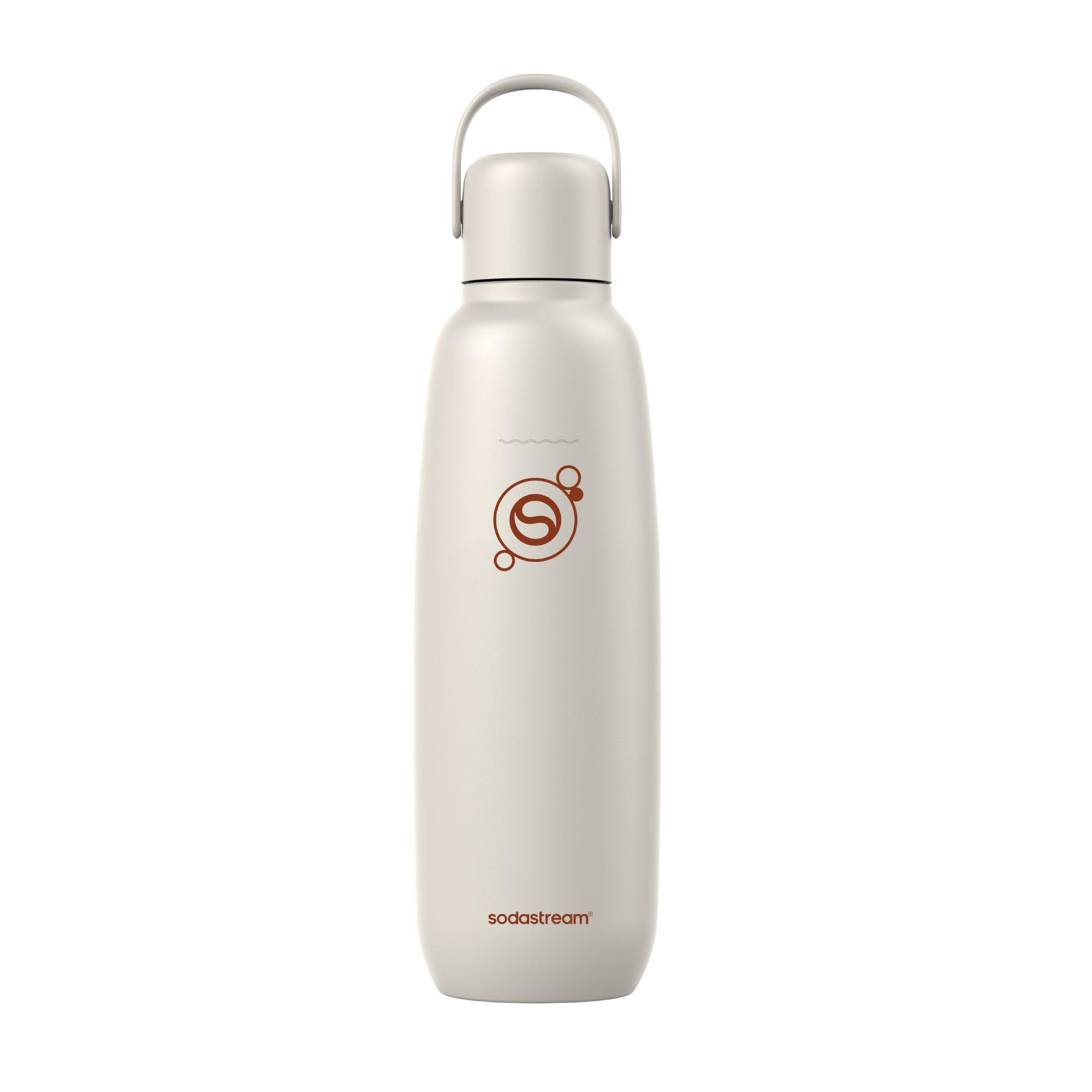SodaStream Fizz & Go Sand Insulated Stainless Steel Sparkling Water Bottle 0.9L