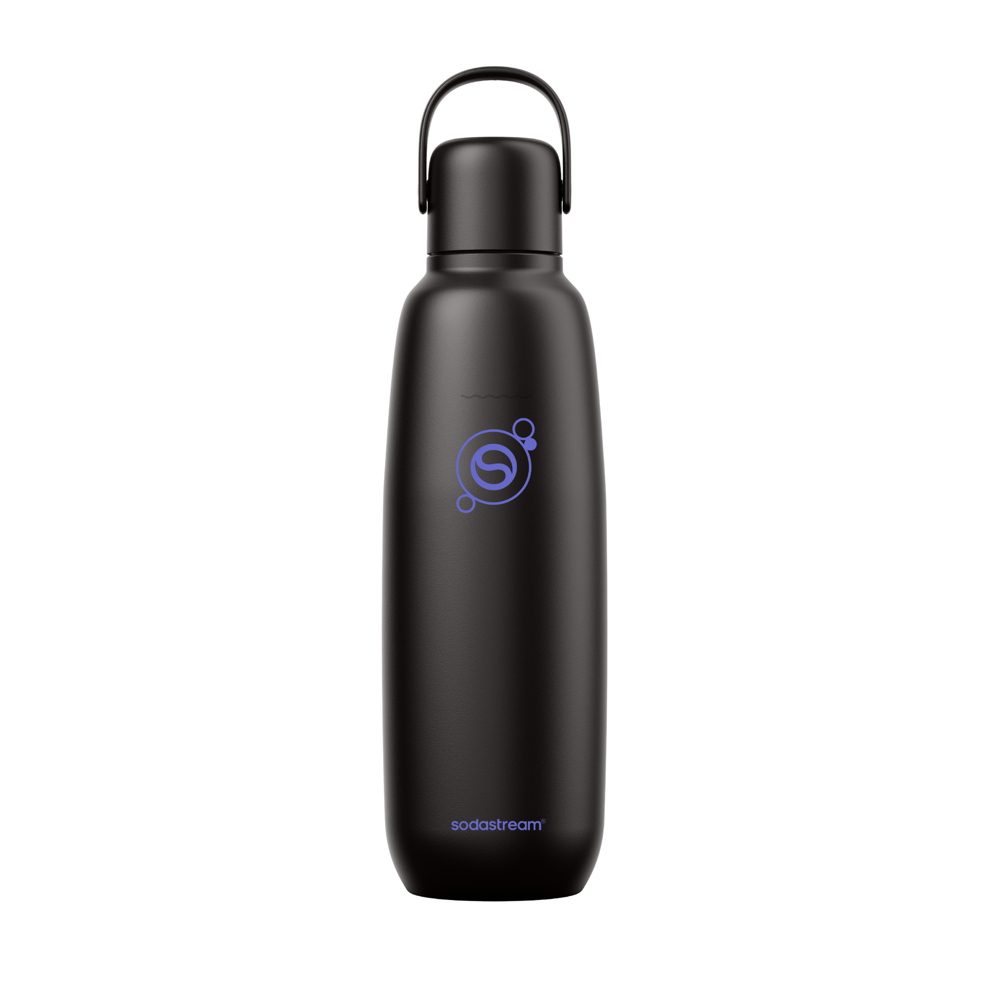 Sodastream Black Fizz & Go® Stainless Steel Bottle 900ml | Insulated Sparkling Drink Bottle