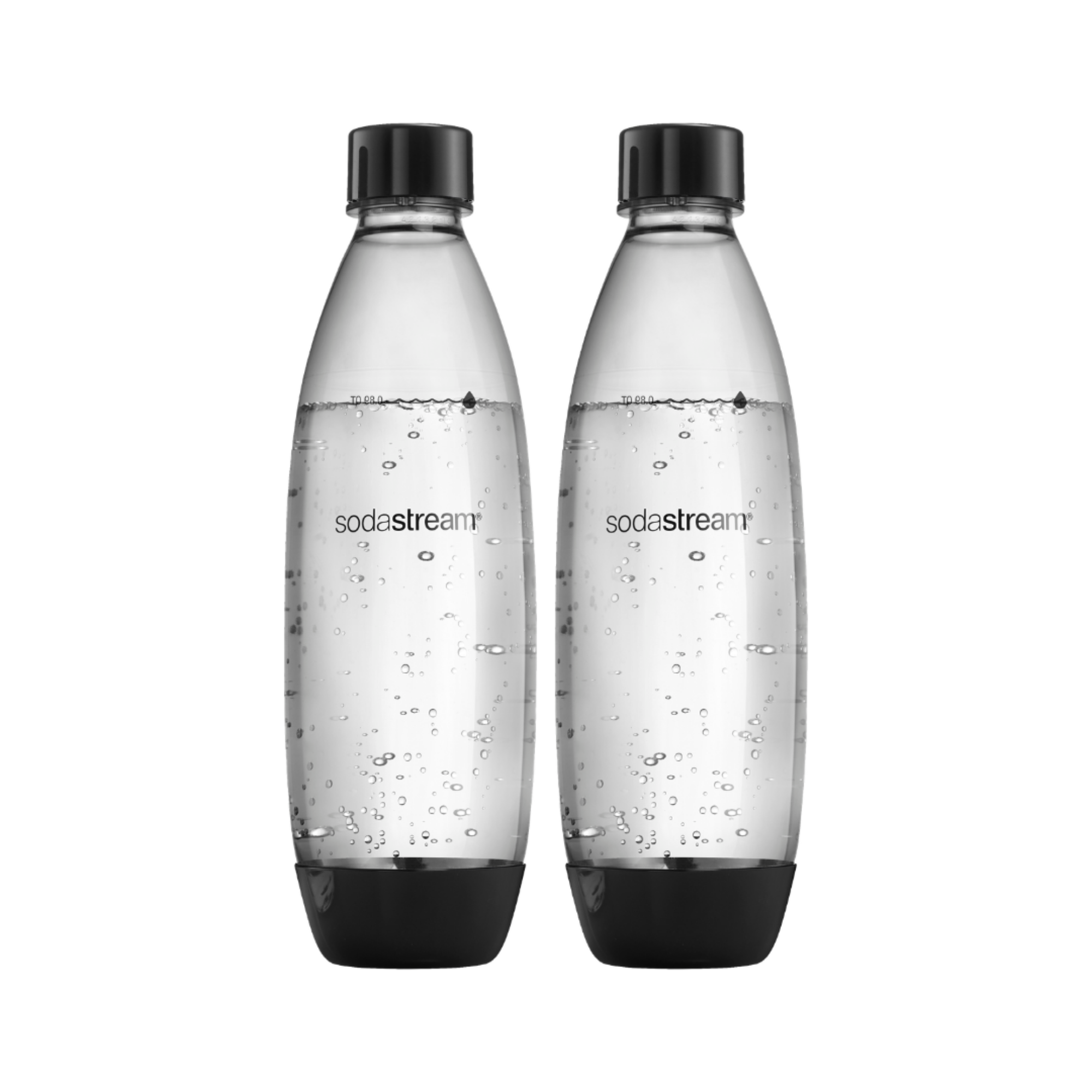 1l Black Fuse Carbonating Bottle Twin Pack sodastream