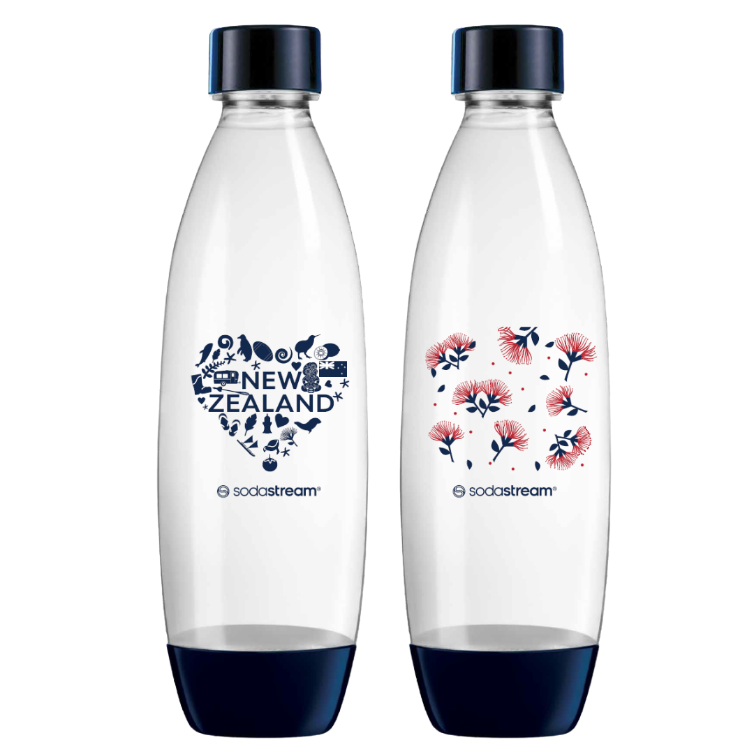 Dishwasher Safe - 1L Black Limited Edition NZ Fuse Twin Pack sodastream