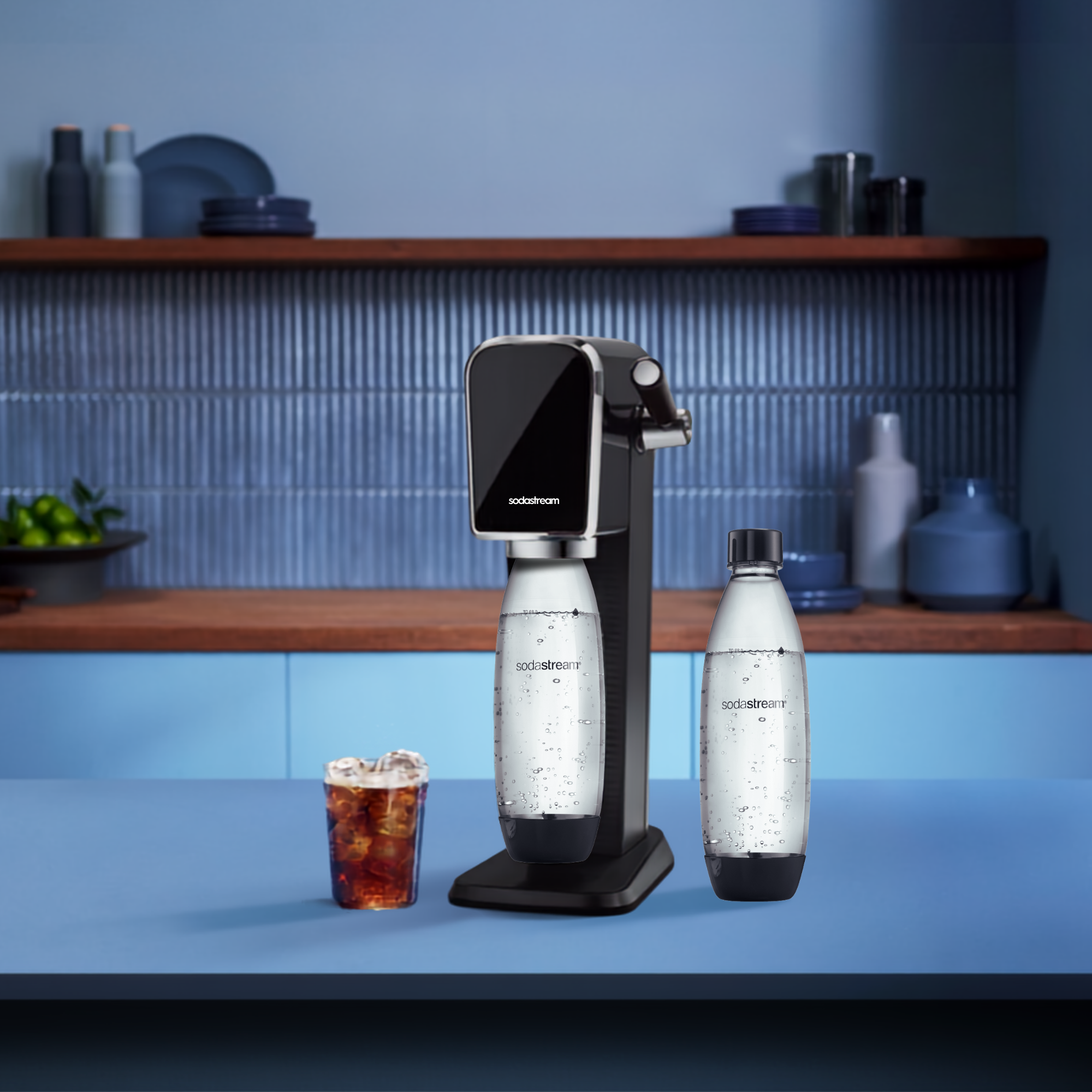 1l Black Fuse Carbonating Bottle Twin Pack