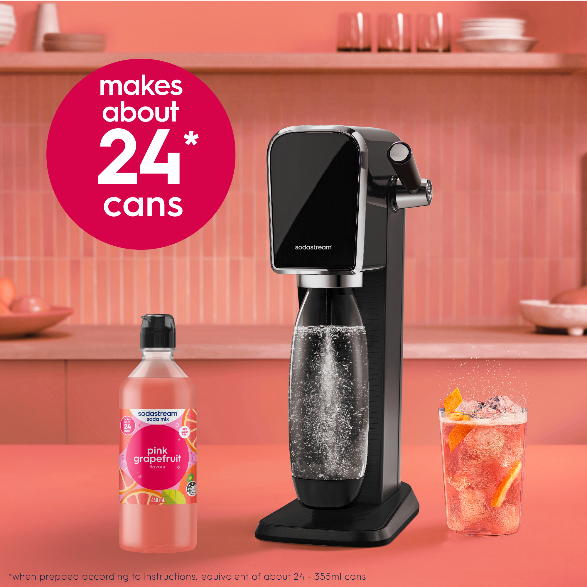 Classics Diet Pink Grapefruit Soda Drink Mix 440ml