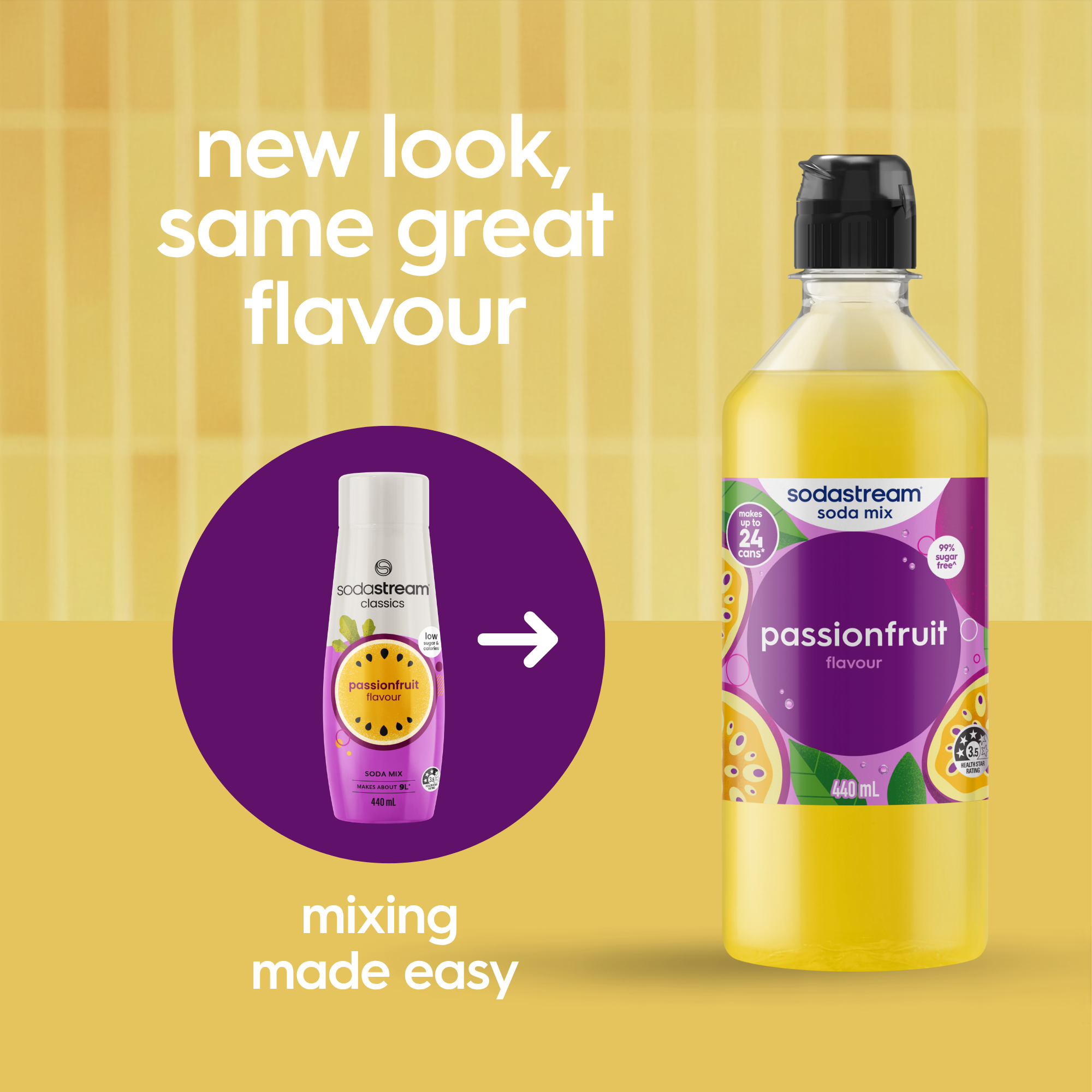Classics Diet Passionfruit Soda Drink Mix 440ml