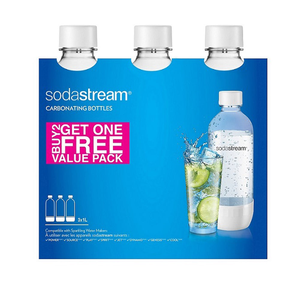 1L 2 + 1 Bonus Bottle Pack sodastream