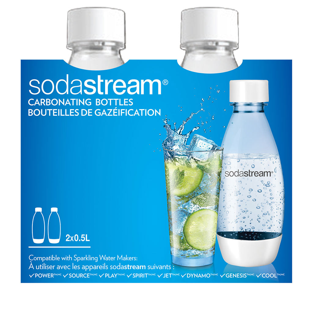 500ml White Fuse Bottle Twin Pack