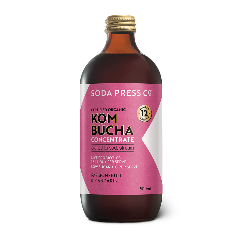 Soda Press Passionfruit and Mandarin Kombucha Concentrate sodastream